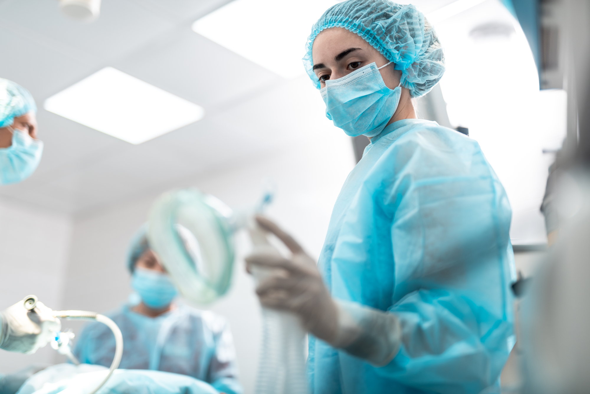 Young Surgical Nurse In Sterile Glove